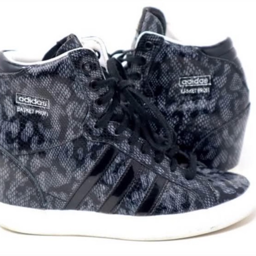 Rare Adidas Snakeskin Black Basketball Profi - 8